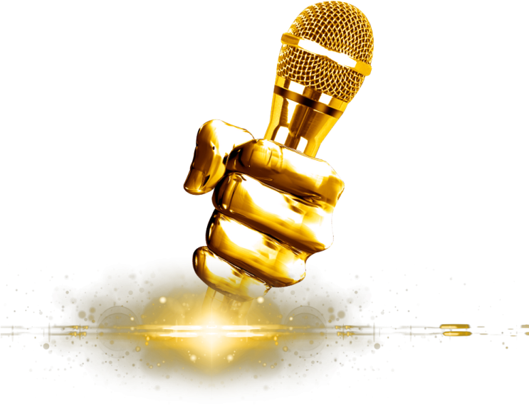 a microphone on top of a white background