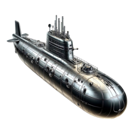 a drawing of a submarine