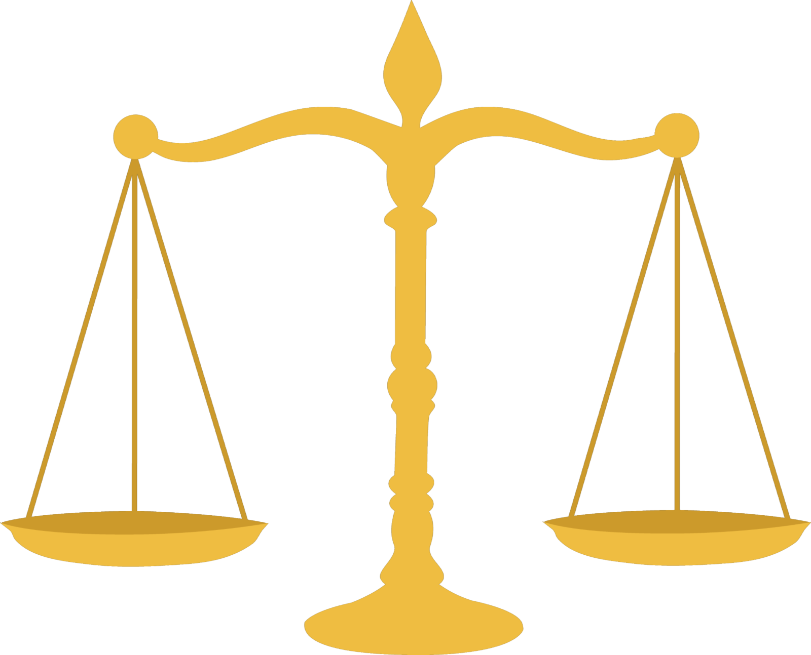 a balance scale on a white background