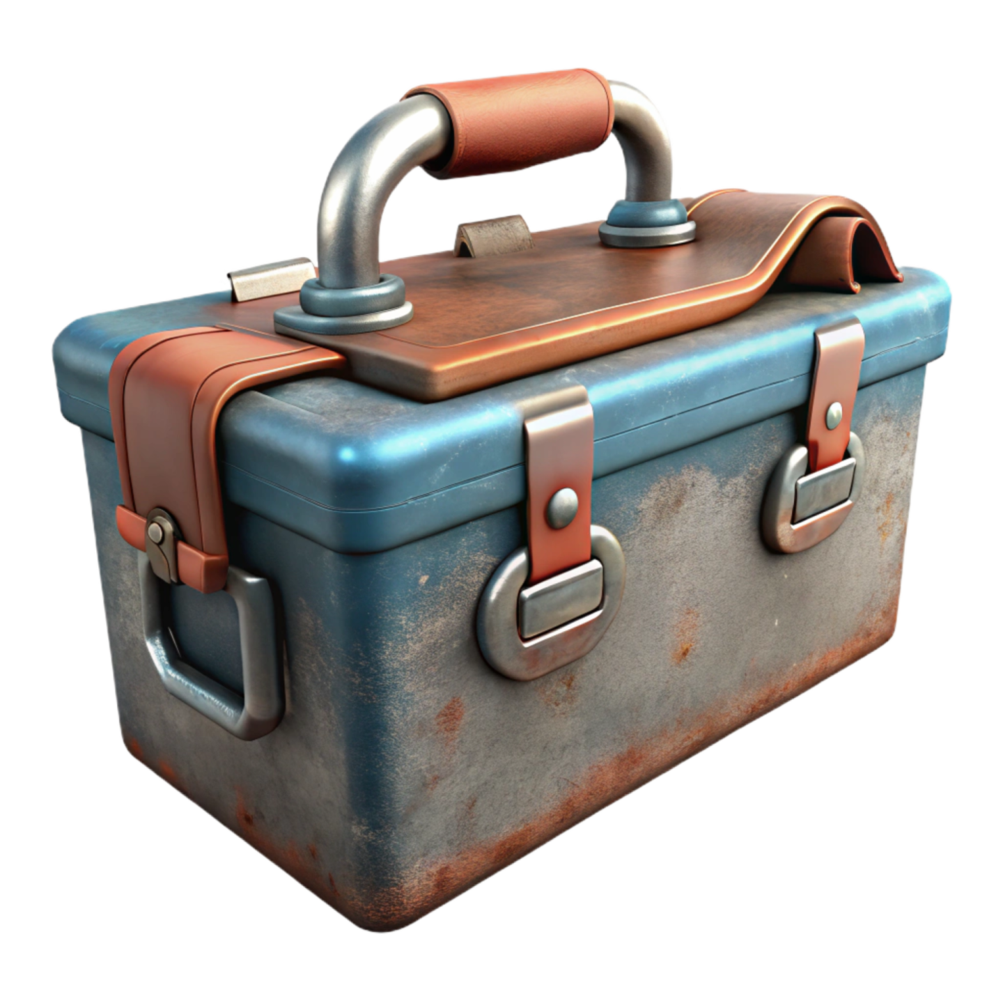 an old suitcase with a handle on it