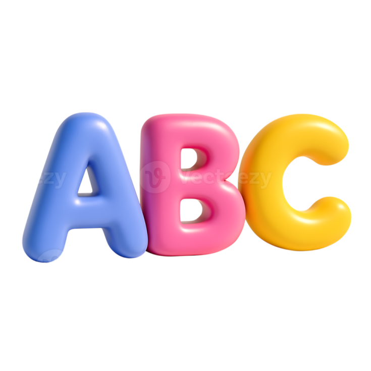the letters abc and c are in different colors