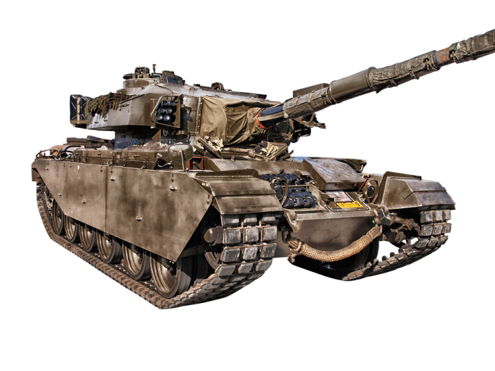 a tank with a gun on top of it