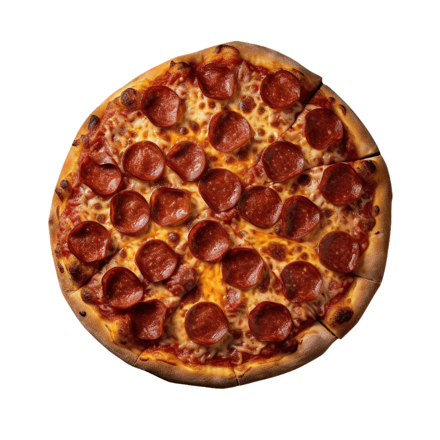 a pizza with pepperoni and cheese on it