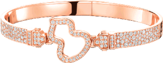 a rose gold bracelet with diamonds
