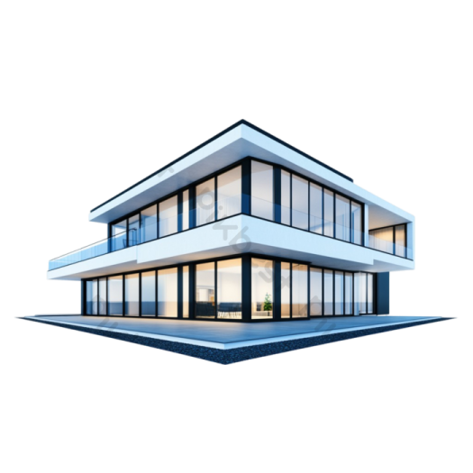a 3d rendering of a modern house