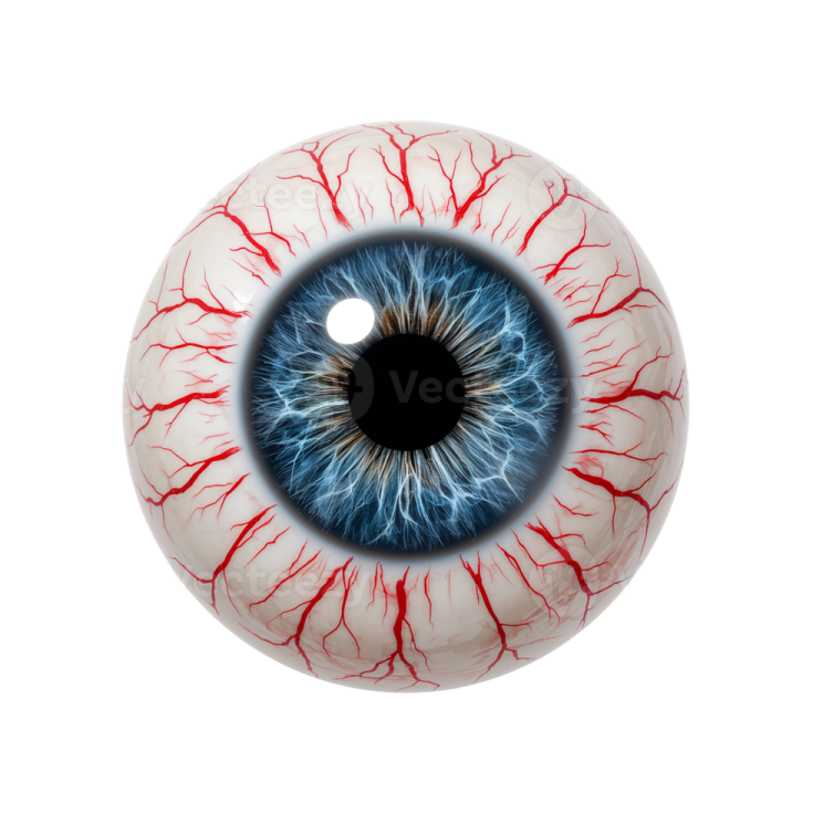 a close up of an eye with blood on it
