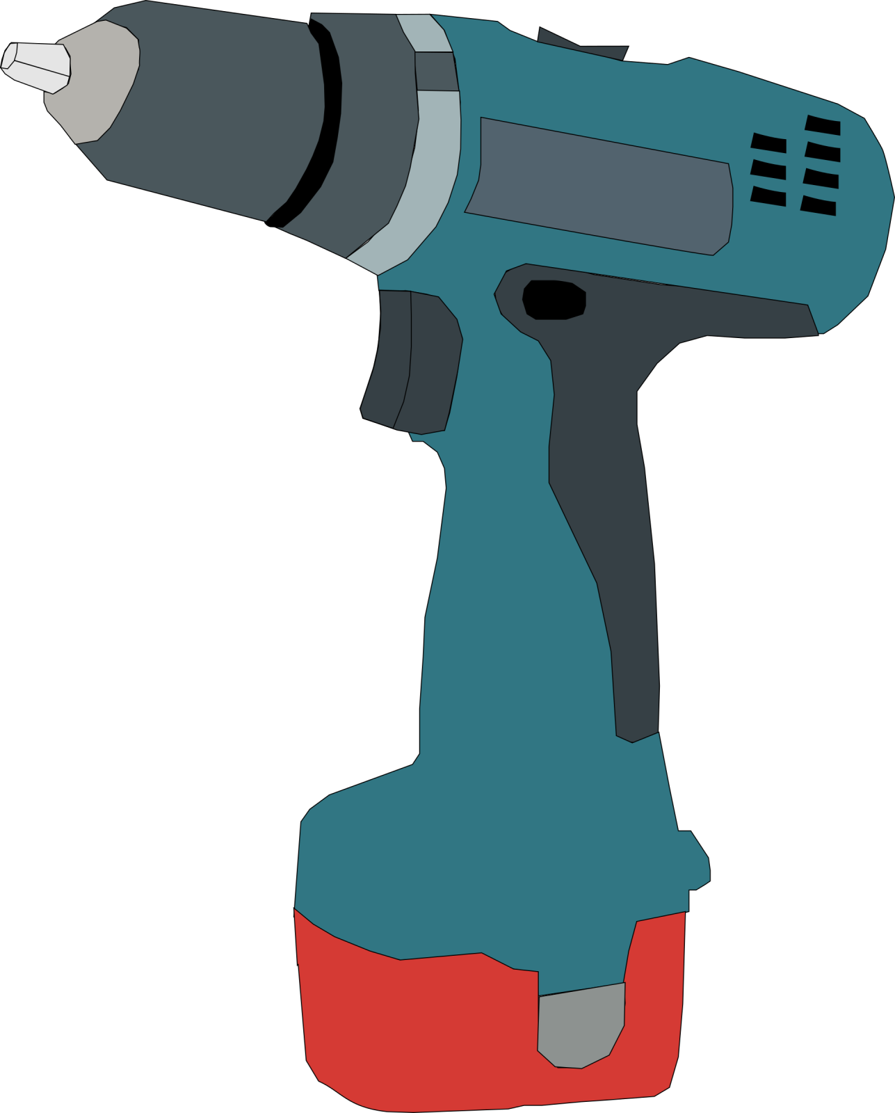 a driller on a white background