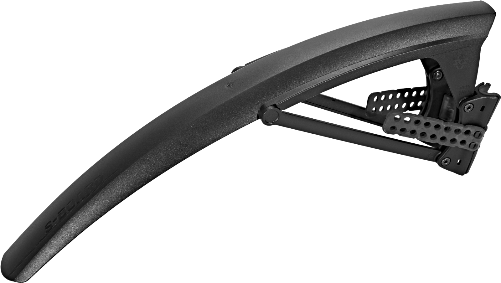 a close up view of the side of a bike rack