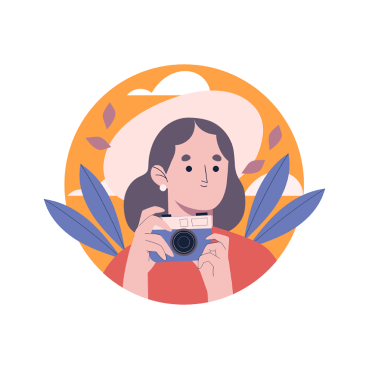 a woman taking a picture with her camera