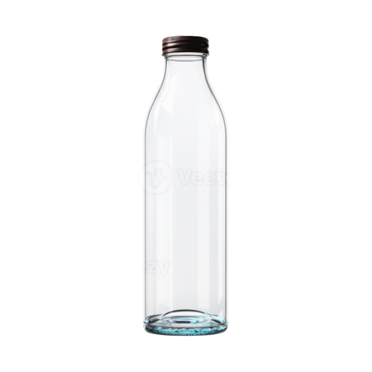 a glass bottle filled with water