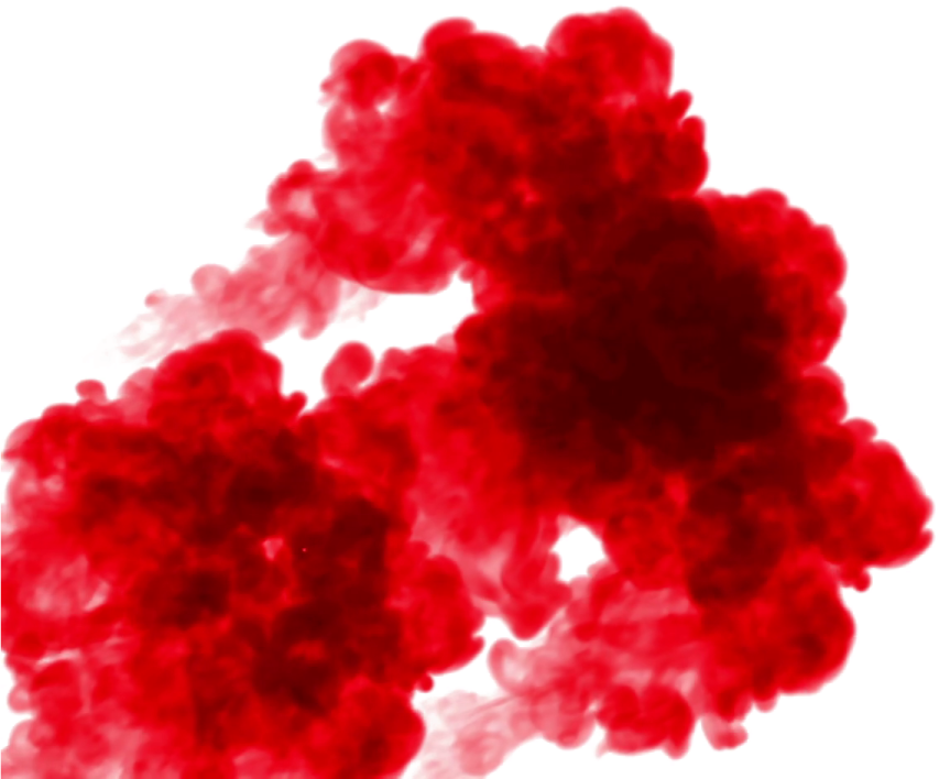 red smoke on a white background