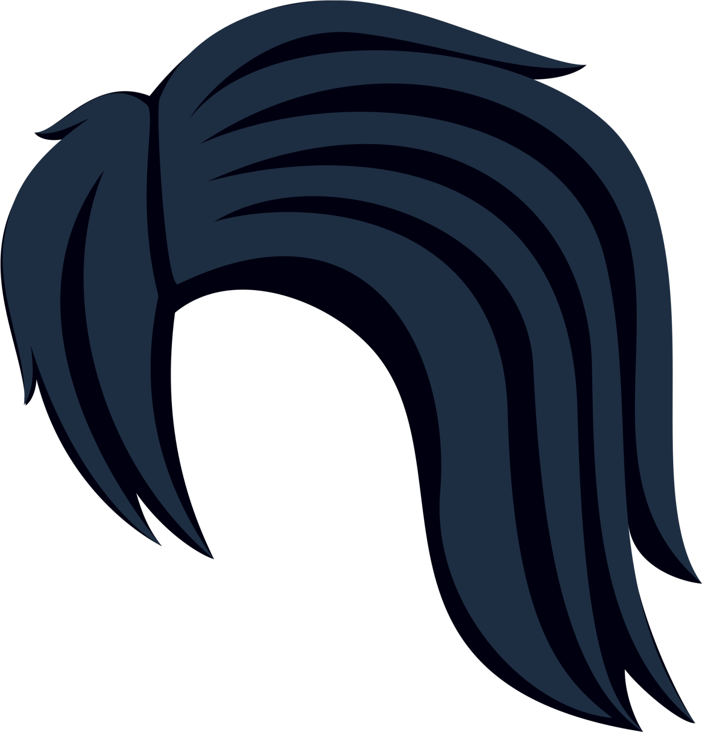 a black and white silhouette of a woman's hair