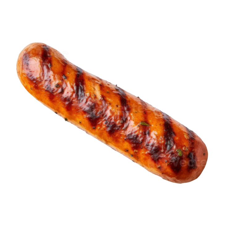 a sausage on a white background