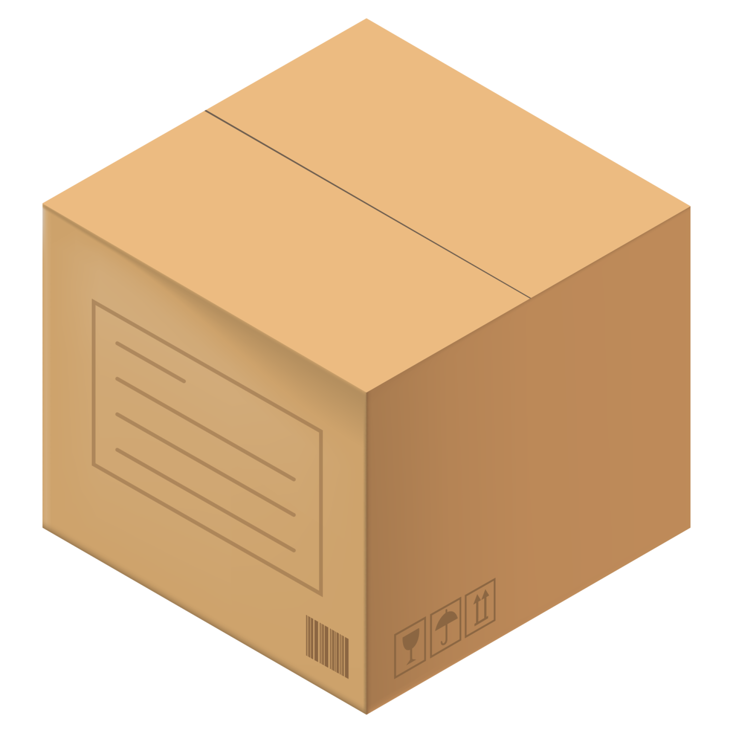a cardboard box