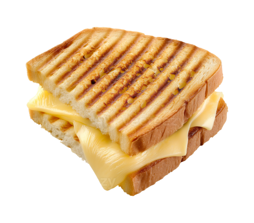 a close up of a grilled cheese sandwich
