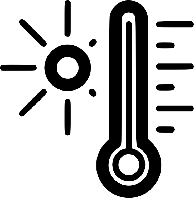 a thermometer on a white background