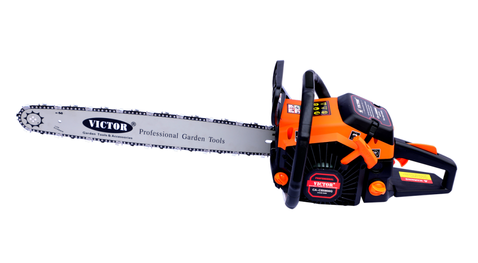 a black and decker chainsaw on a white background