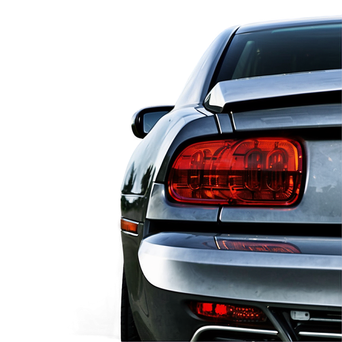 an image of a car with the tail light on