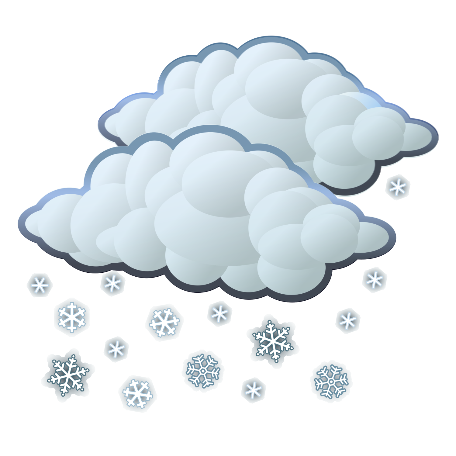 a cloud with snow falling from it
