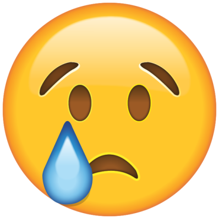 a yellow smiley face with tears and tears