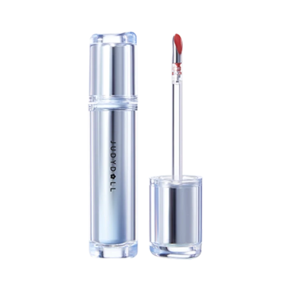 a white lip with red lipstick on it