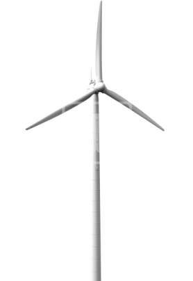 a wind turbine on a white background
