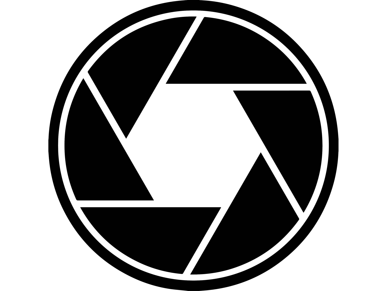 a black and white photo logo