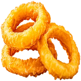 a pile of onion rings