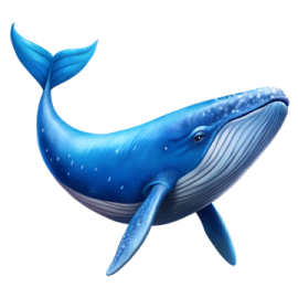 a blue whale swimming in the ocean