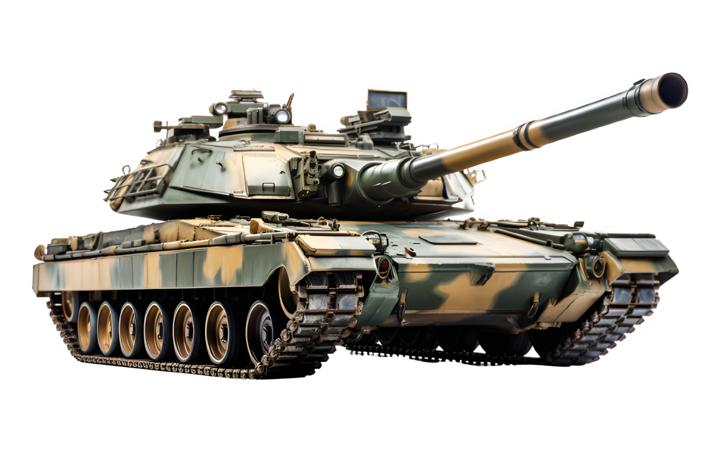 the tank is camouflage