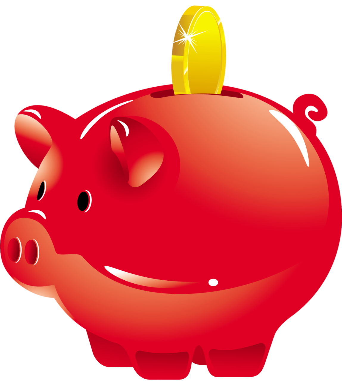 a red piggy with a lemon on top