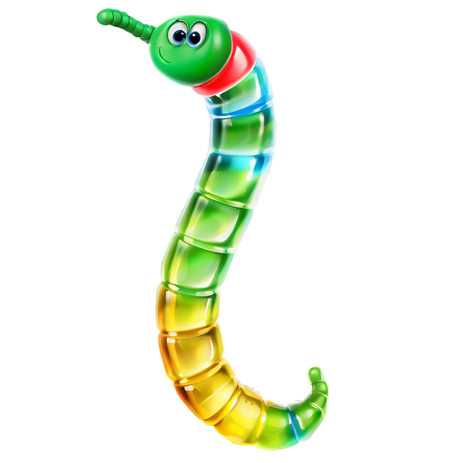 an image of a colorful worm