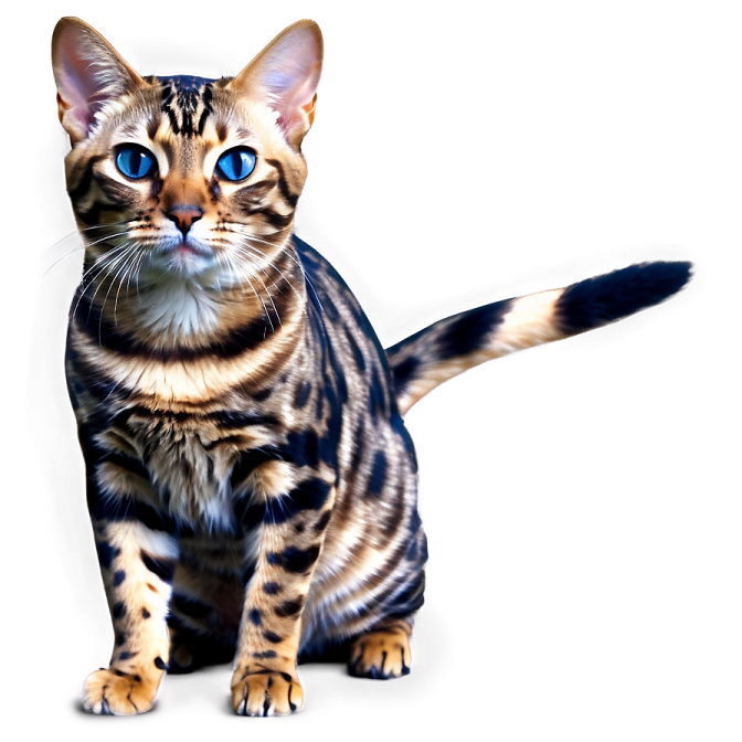 a cat with blue eyes sitting on the floor
