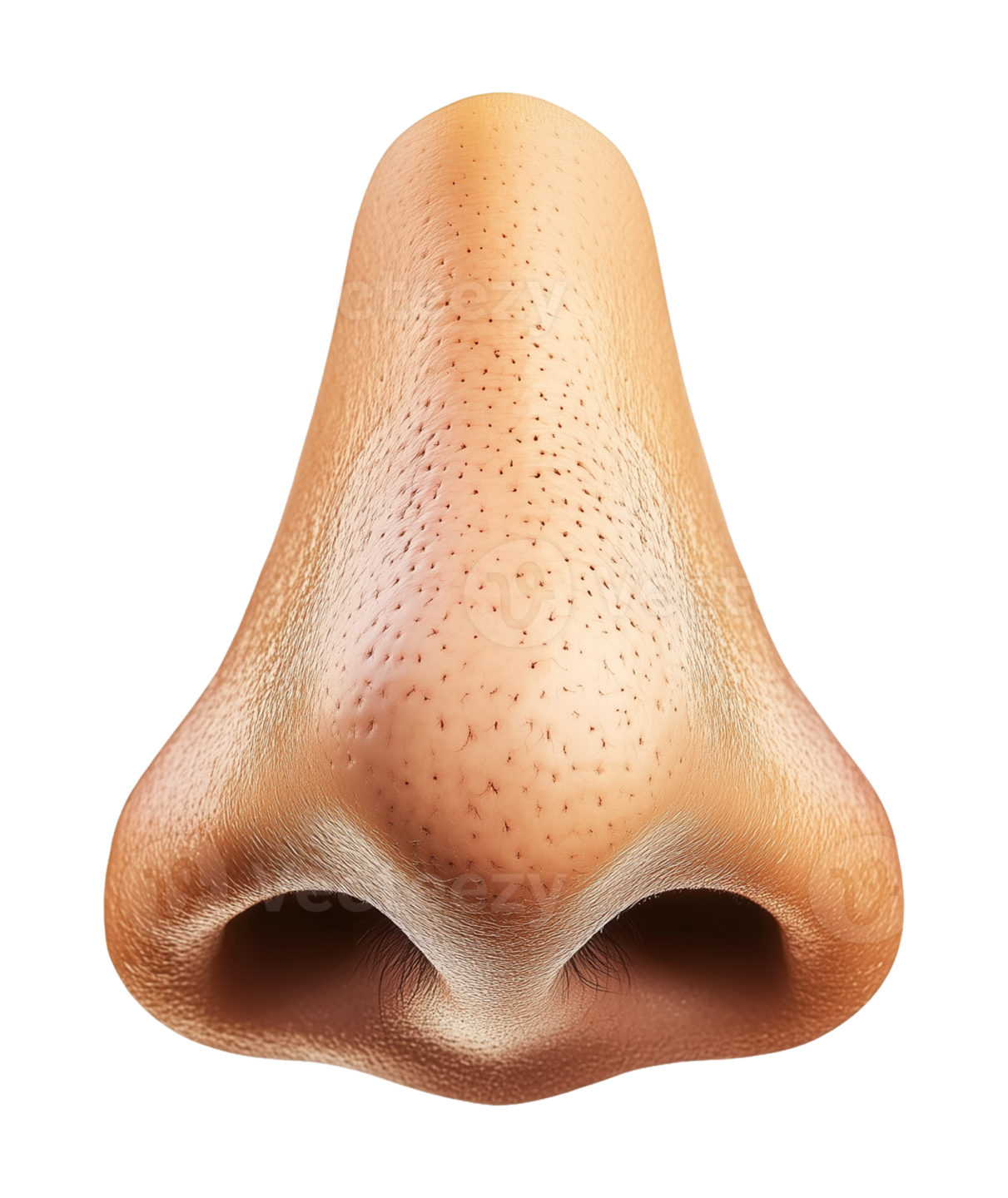 a close up view of the nose
