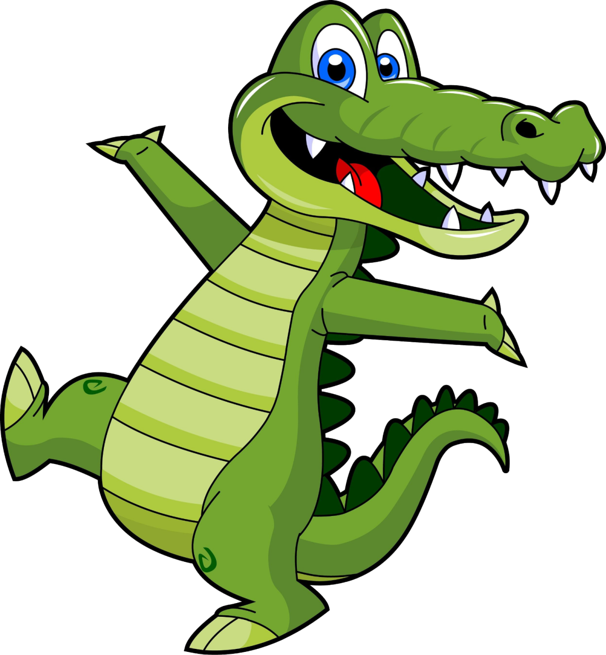 a cartoon crocodile with its mouth open