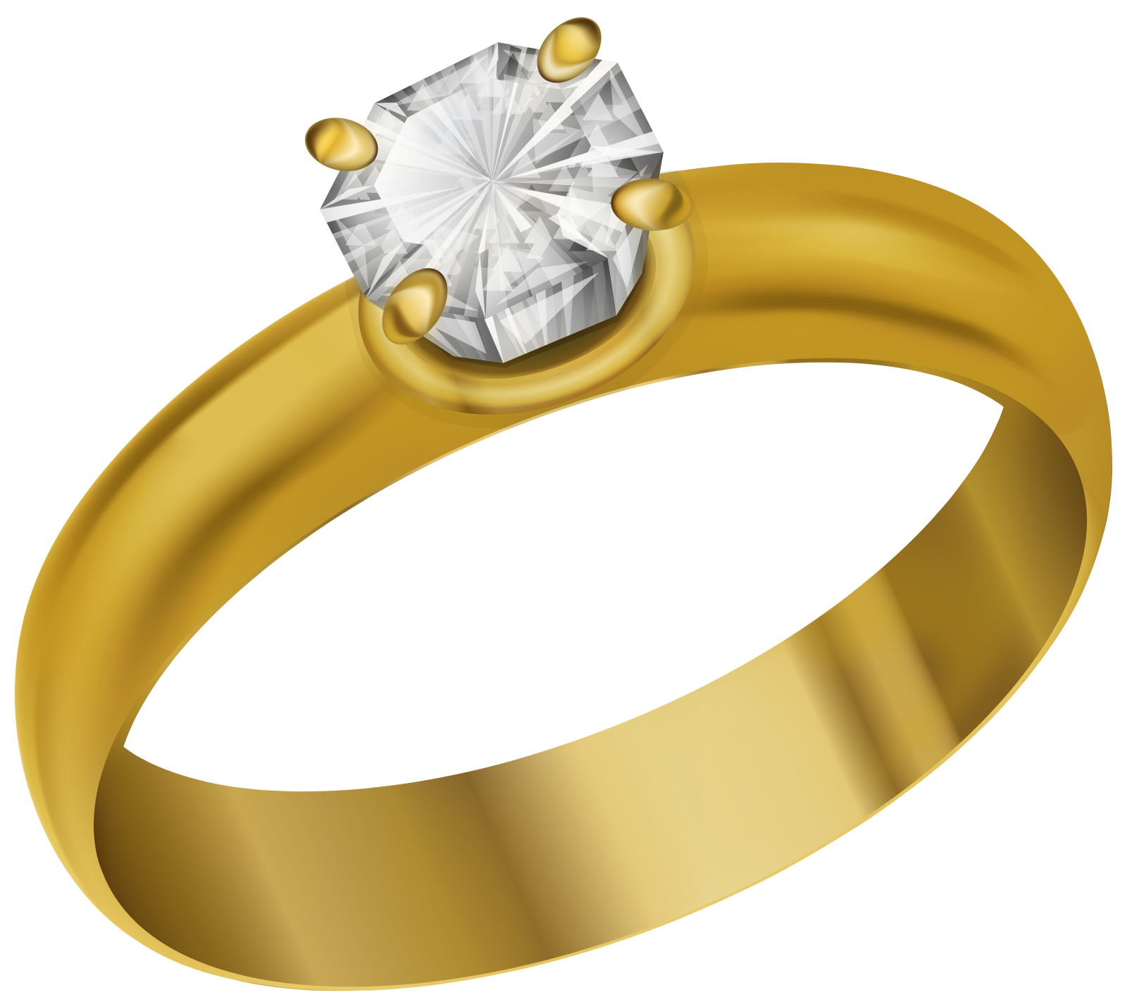 a gold engagement ring with a diamond