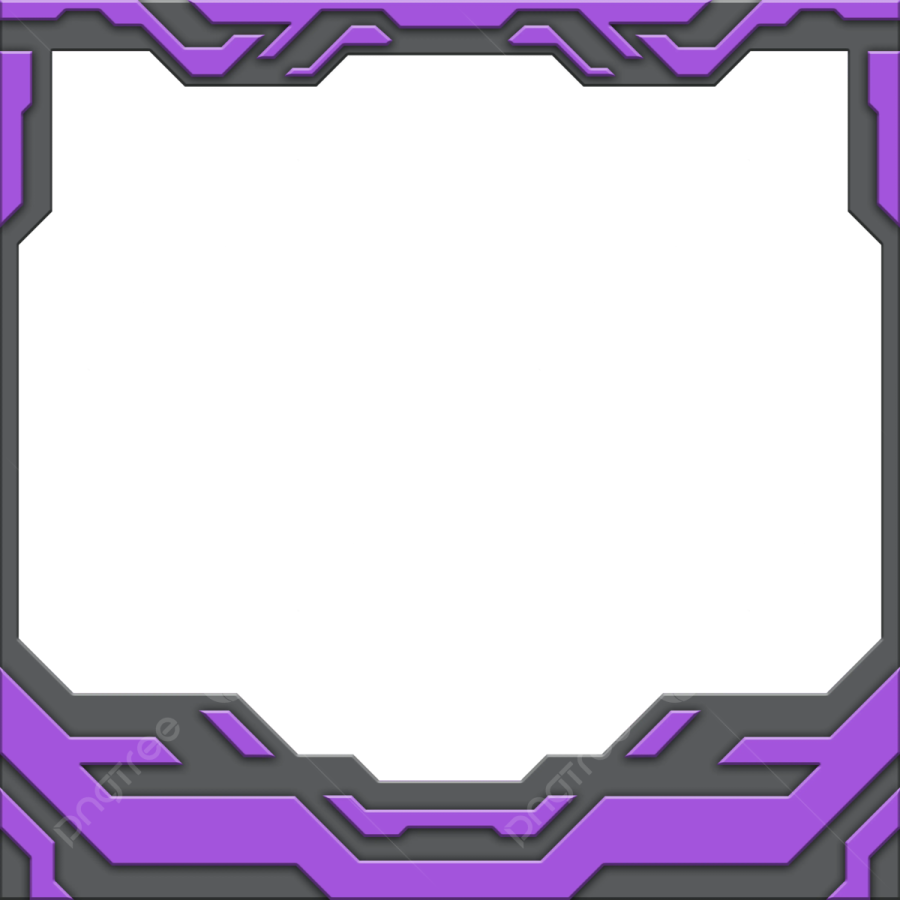 a purple and black frame with a white background