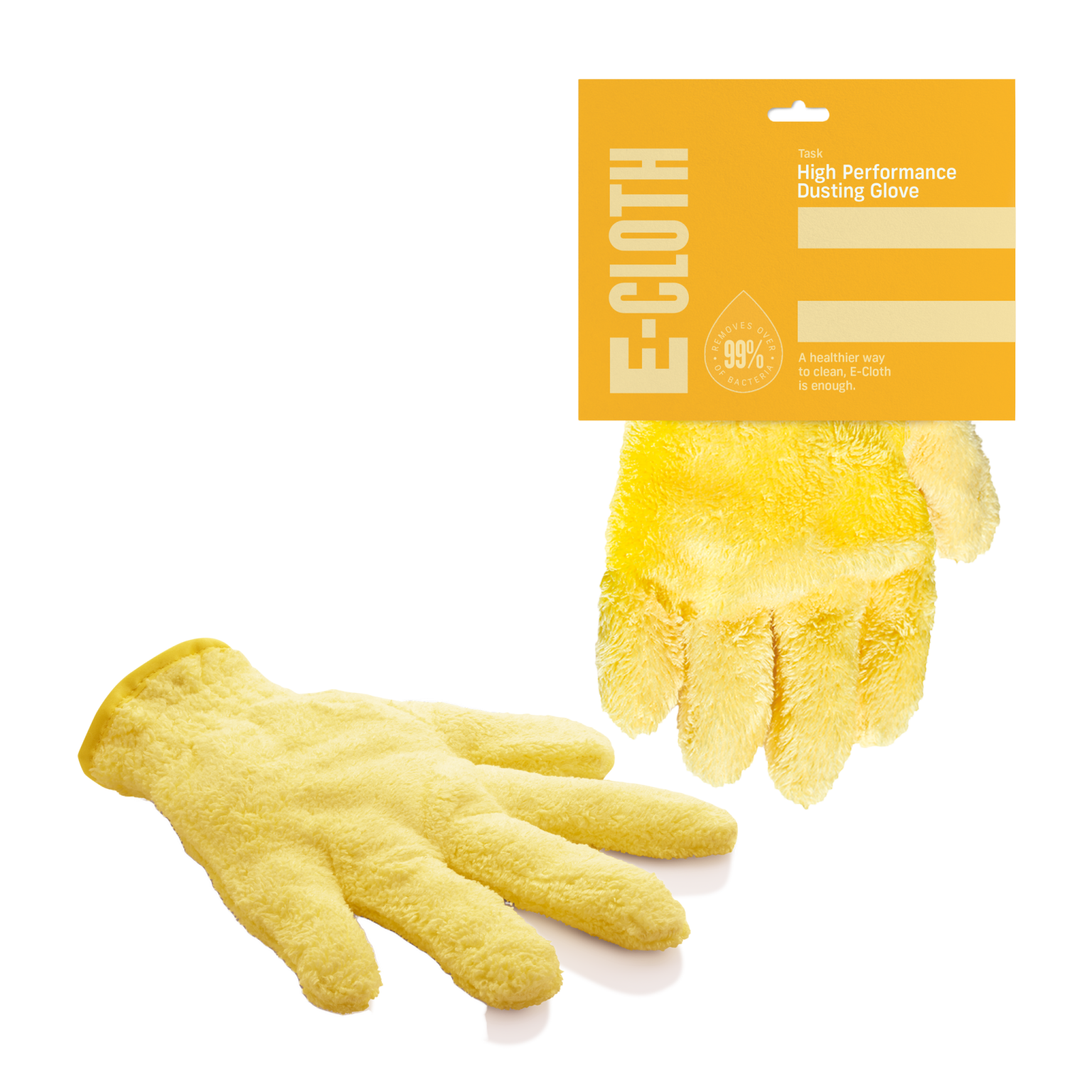 a pair of yellow gloves on a white background