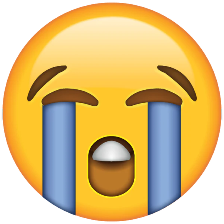 a smiley face with an open mouth