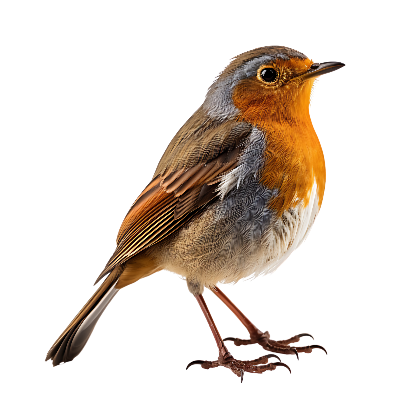 a close up of a bird on a white background