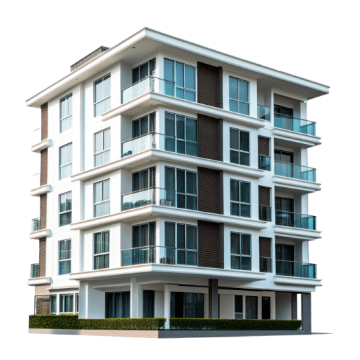a white and brown building