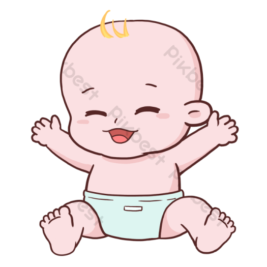 a baby in diapers
