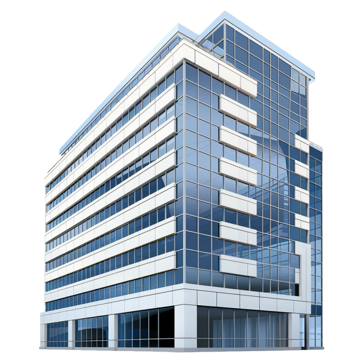 the building is made of glass