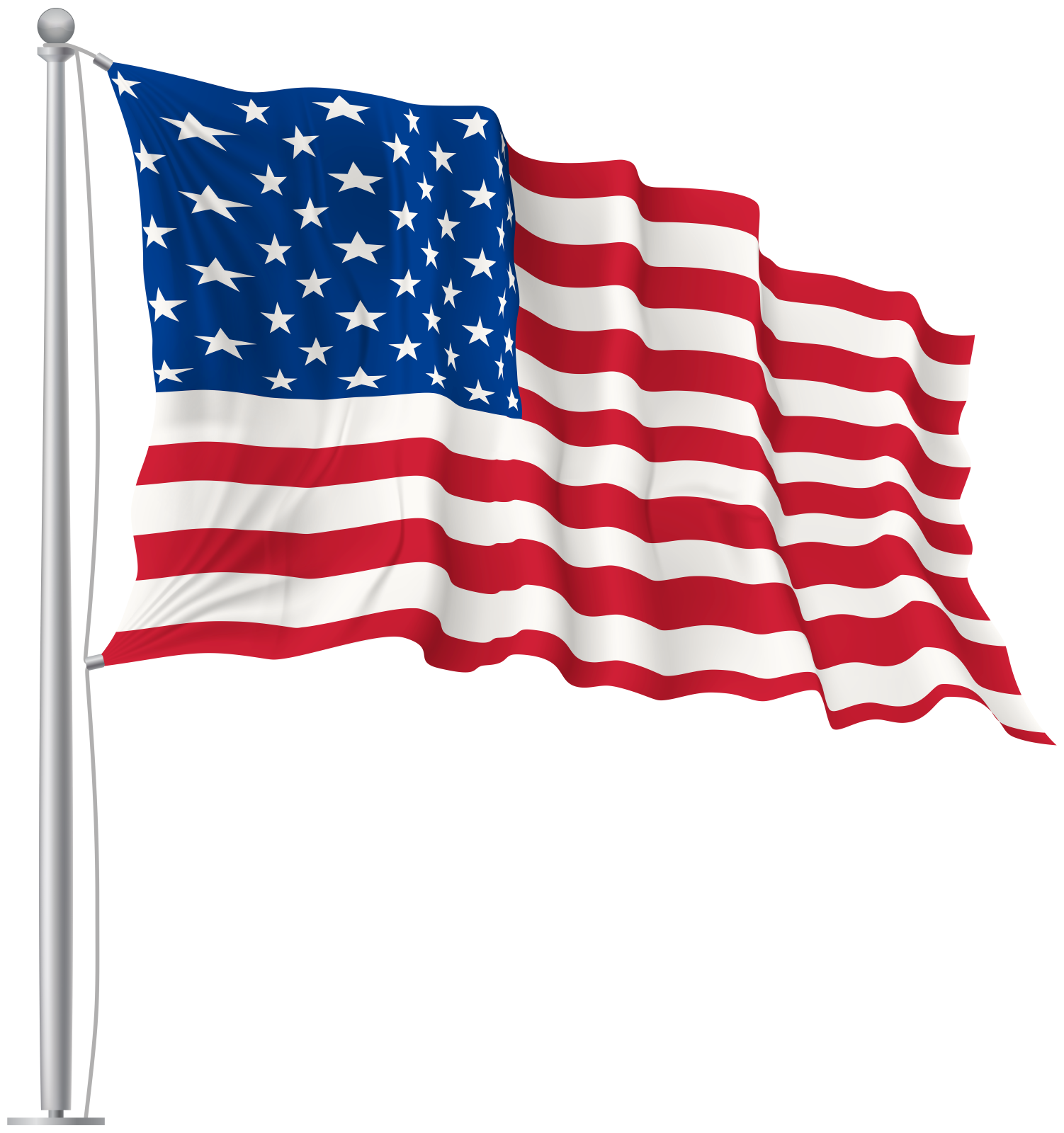 an american flag waving in the wind