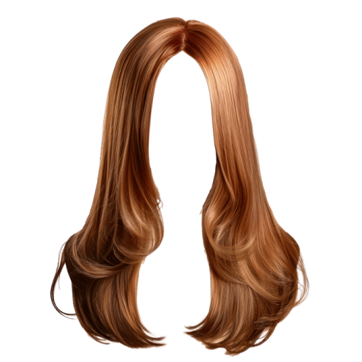 a woman's long brown hair