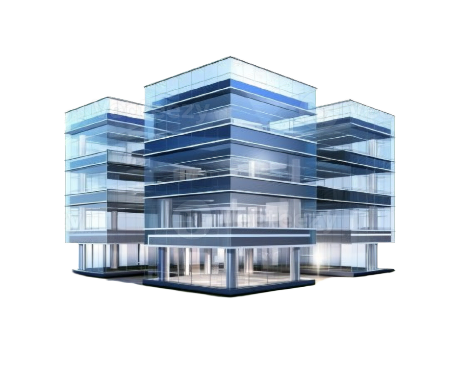 a 3d rendering of an office building
