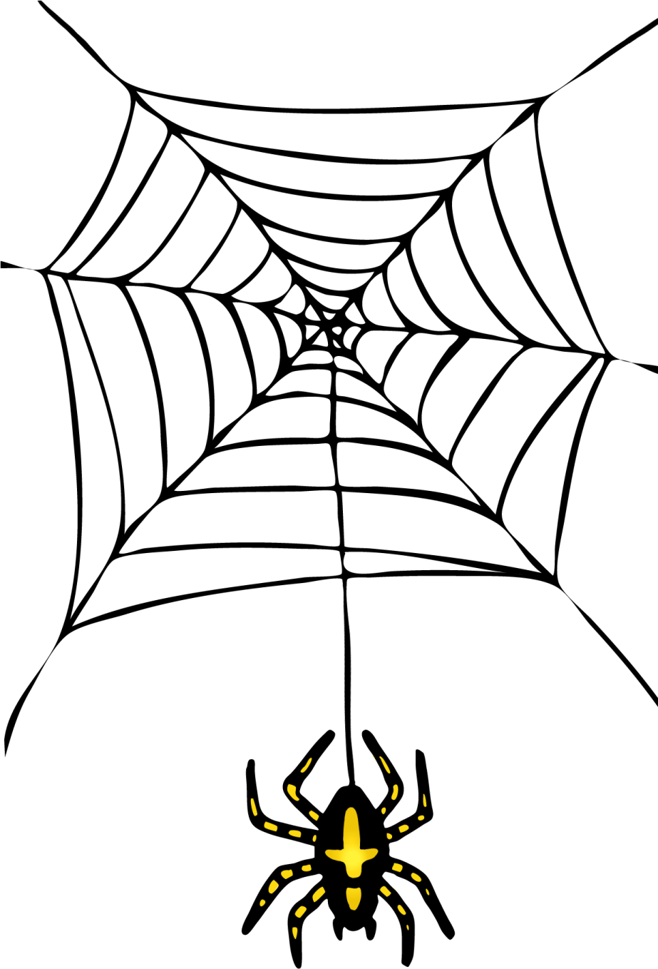 spider and web clipart
