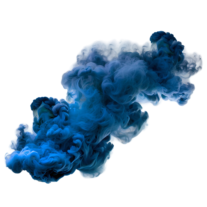 blue smoke on a white background
