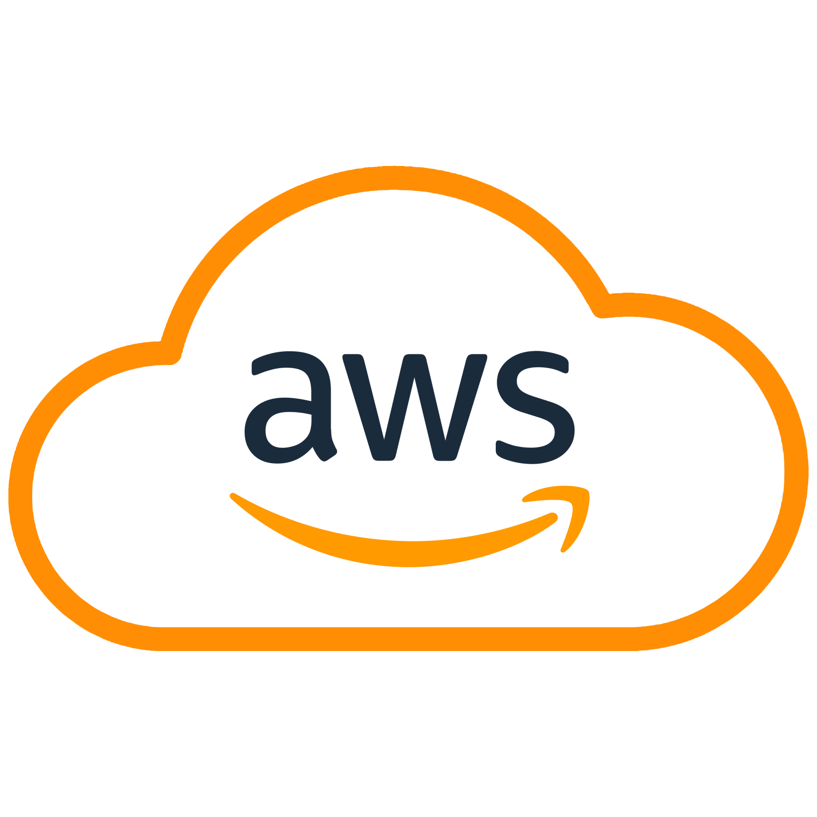 the aws logo on a white background