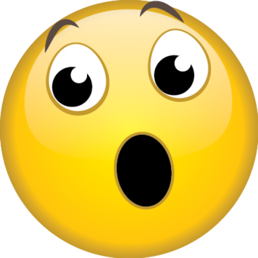 a yellow smiley face with an open mouth